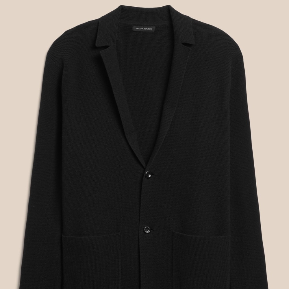 NWT Banana Republic Milano Cotton sweater blazer size S current MSRP $150